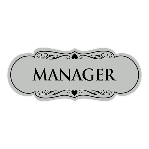 Designer Manager Sign(Lt Gray) - Small