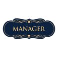 thumbnail image 1 of Designer Manager Sign(Navy Blue/Gold) - Small, 1 of 6