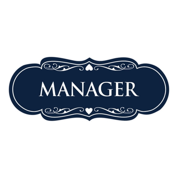 Designer Manager Sign(Navy Blue / White) - Medium