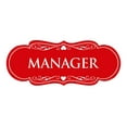 thumbnail image 1 of Designer Manager Sign(Red) - Medium, 1 of 6