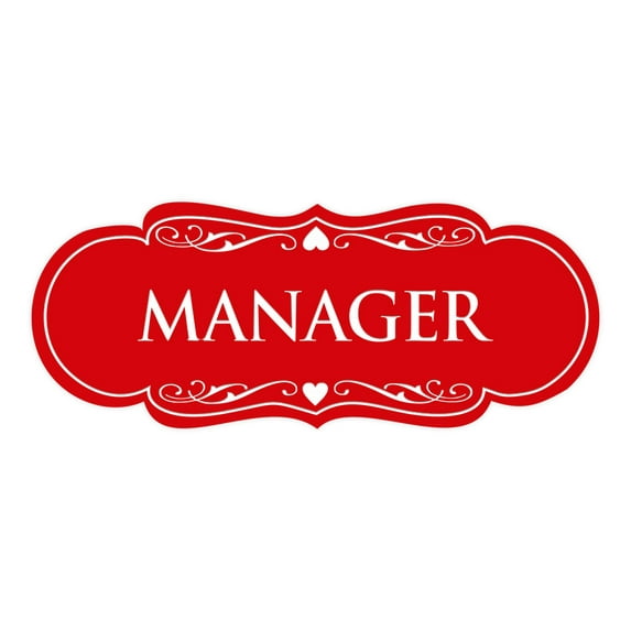 Designer Manager Sign(Red) - Medium