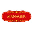 thumbnail image 1 of Designer Manager Sign(Red/Yellow) - Medium, 1 of 6