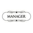 thumbnail image 1 of Designer Manager Sign(White) - Large, 1 of 6