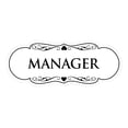 thumbnail image 1 of Designer Manager Sign(White) - Small, 1 of 6