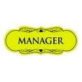 thumbnail image 1 of Designer Manager Sign(Yellow / Black) - Small, 1 of 6