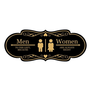 All Quality Standard Men Women Restroom Sign (Set of 2) - White / Red ...