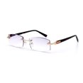 thumbnail image 1 of Designer Mens Rimless Reading Glasses Tinted Readers Presbyopic Glasses, 1 of 4