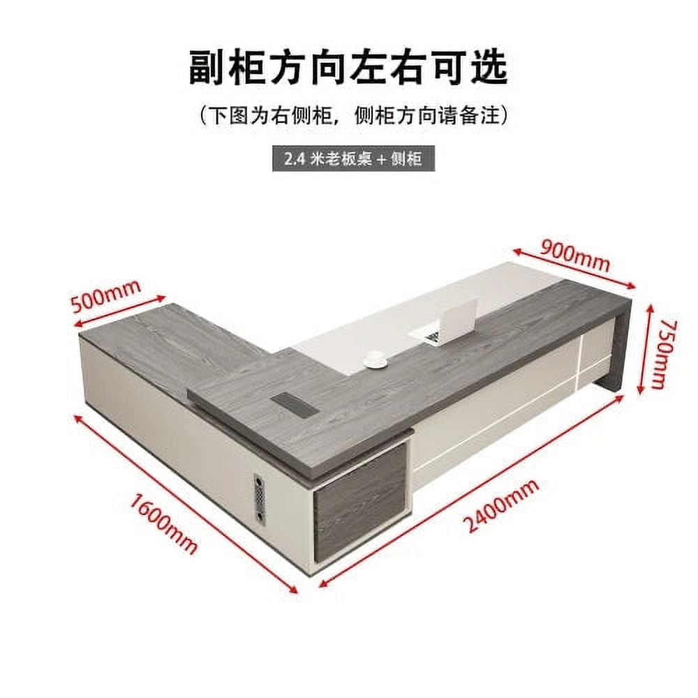 Designer Minimalist Office Desk L Shaped Reception Free Shipping