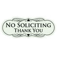 thumbnail image 1 of Designer NO SOLICITING Thank You Sign - Lt Gray Small, 1 of 2