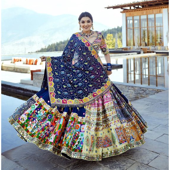 Designer Navaratri Lehenga Choli For Women Party Wear Bolywood Lengha Sari,Indian Wedding Wear Printed Custom Stitched Beautiful Lehenga