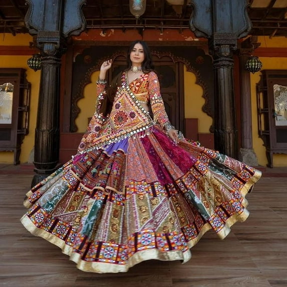Designer Navaratri Lehenga Choli For Women Party Wear Bolywood Lengha Sari,Indian Wedding Wear Printed Custom Stitched Beautiful Lehenga