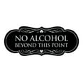 thumbnail image 1 of Designer No Alcohol Beyond this point Sign(Black / Silver) - Medium, 1 of 6