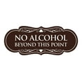 thumbnail image 1 of Designer No Alcohol Beyond this point Sign(Dark Brown) - Large, 1 of 6