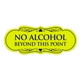 thumbnail image 1 of Designer No Alcohol Beyond this point Sign(Yellow / Black) - Medium, 1 of 6