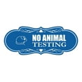 thumbnail image 1 of Designer No Animal Testing Sign (Blue) - Small, 1 of 5