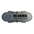 thumbnail image 1 of Designer No Animal Testing Sign (Brushed Silver) - Large, 1 of 5