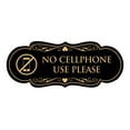 thumbnail image 1 of Designer No Cellphone Use please Sign(Black Gold) - Large, 1 of 6