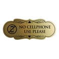 thumbnail image 1 of Designer No Cellphone Use please Sign(Brushed Gold) - Medium, 1 of 6