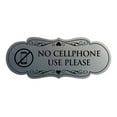 thumbnail image 1 of Designer No Cellphone Use please Sign(Brushed Silver) - Small, 1 of 6