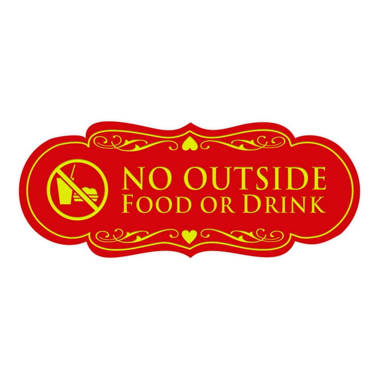 designer-no-outside-food-or-drink-sign-red-yellow-small-walmart-com for Free Printable No Food Or Drink Signs Designer No Outside Food or Drink Sign(Red/Yellow) - Small - Walmart.com for Free Printable No Food Or Drink Signs