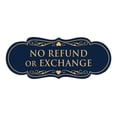 thumbnail image 1 of Designer No Refund Or Exchange Sign(Navy Blue/Gold) - Small, 1 of 6