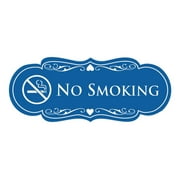 Designer No Smoking Sign(Blue) - Large