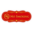 thumbnail image 1 of Designer No Smoking Sign(Red/Yellow) - Large, 1 of 6