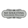 thumbnail image 1 of Designer No Soliciting Neighbors Welcome Sign(Lt Gray) - Small, 1 of 6