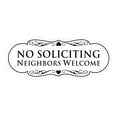 thumbnail image 1 of Designer No Soliciting Neighbors Welcome Sign(White) - Medium, 1 of 6