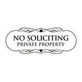 thumbnail image 1 of Designer No Soliciting Private Property Sign(White) - Medium, 1 of 6
