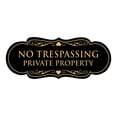 thumbnail image 1 of Designer No Trespassing Private Property Sign(Black Gold) - Medium, 1 of 6