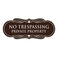 thumbnail image 1 of Designer No Trespassing Private Property Sign(Dark Brown) - Small, 1 of 6