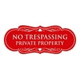 thumbnail image 1 of Designer No Trespassing Private Property Sign(Red) - Large, 1 of 6