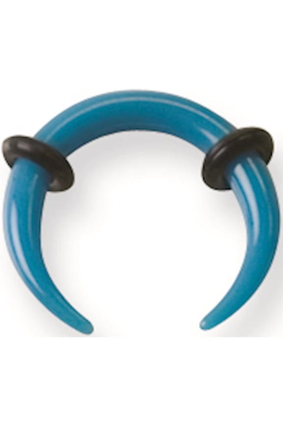 Designer Non Metal Acrylic 12G 7/16 In. Id Neon Clear O-Rings Blue Pincher Made In China -Jewelry By Sweet Pea Creations