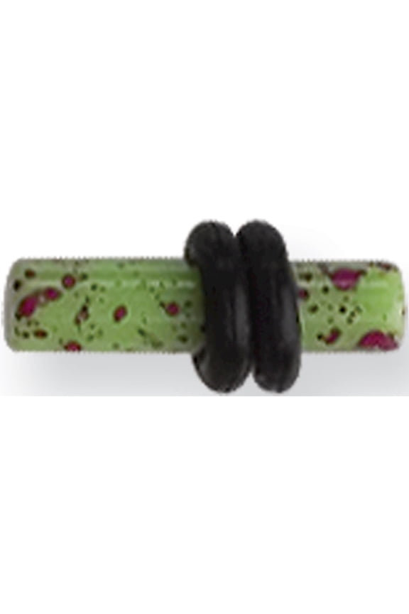 Designer Non Metal Acrylic 6G 1/2In. Lg 2 O-Rings Green W Pink Plug Made In China -Jewelry By Sweet Pea Creations