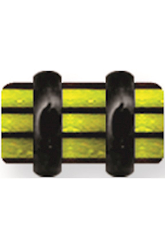 Designer Non Metal Acrylic Uv Sensitive Layered Plug (Racer Stripes) Mens Colors W Flat Ends Made In China -Jewelry By Sweet Pea Creations