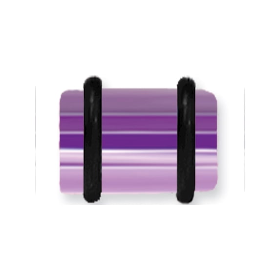 Designer Non Metal Acrylic Uv Sensitive Layered Plug W 2 Black O-Rings 0G (8.2Mm) 1/2 (13M Made In China -Jewelry By Sweet Pea Creations