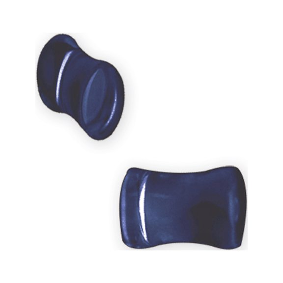 Designer Non Metal Natural Stone Plug W Flares 0G (8.2Mm) Flared Ends Sodalite Made In China -Jewelry By Sweet Pea Creations