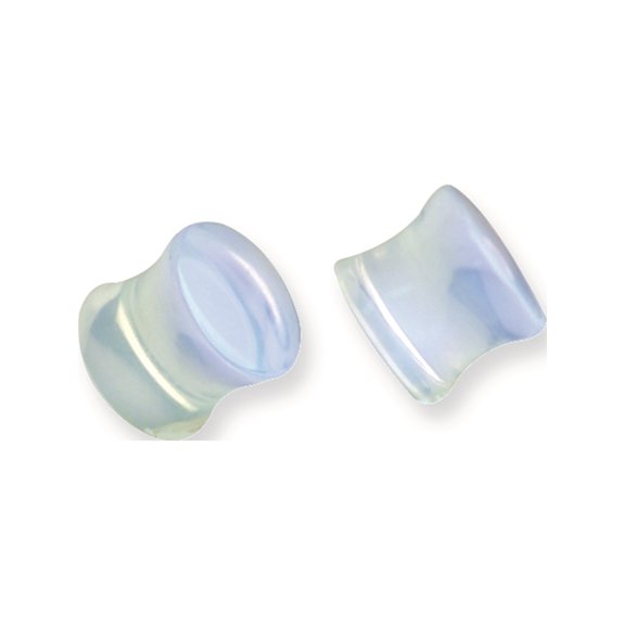 Designer Non Metal Natural Stone Plug W Flares 10G (2.6Mm) Flared Ends Opal Made In China -Jewelry By Sweet Pea Creations