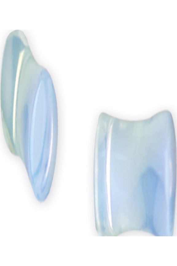 Designer Non Metal Natural Stone Plug W Flares 3/4G (20Mm) Flared Ends Opal Made In China -Jewelry By Sweet Pea Creations