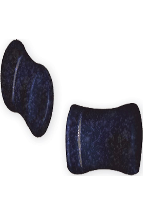 Designer Non Metal Natural Stone Plug W Flares 7/16G (12Mm) Flared Ends Goldstone B Made In China -Jewelry By Sweet Pea Creations