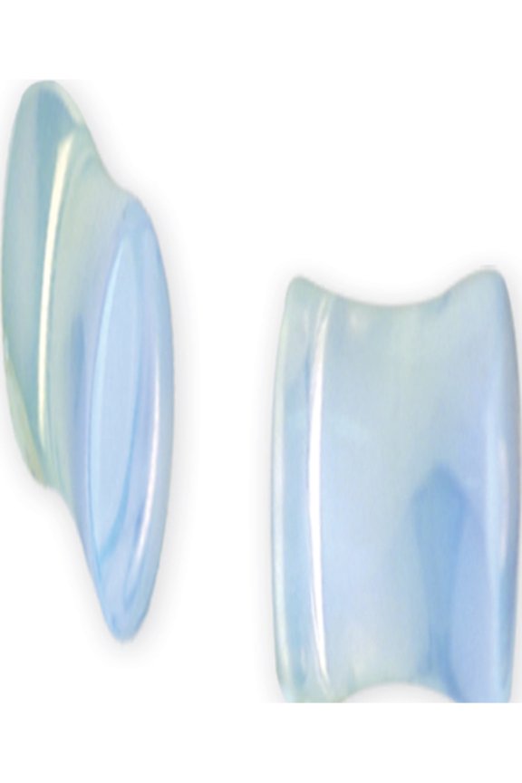 Designer Non Metal Natural Stone Plug W Flares 7/8G (23Mm) Flared Ends Opal Made In China -Jewelry By Sweet Pea Creations