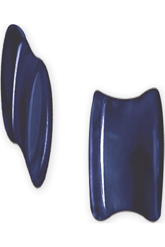 Designer Non Metal Natural Stone Plug W Flares 7/8G (23Mm) Flared Ends Sodalite Made In China -Jewelry By Sweet Pea Creations