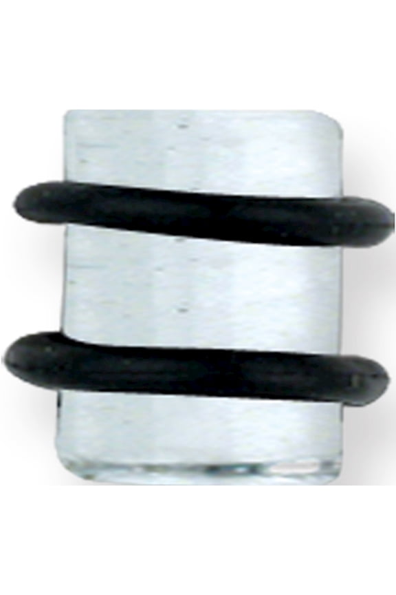 Designer Non Metal Pyrex Glass Plugs Solid Colors 00G (9.2Mm) 1/2 (13Mm) Long W 2 Black O- Made In China -Jewelry By Sweet Pea Creations