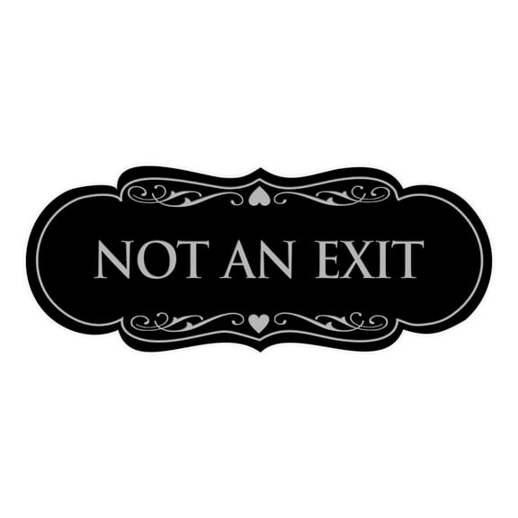 Designer Not An Exit Sign(Black / Silver) - Medium