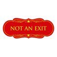 thumbnail image 1 of Designer Not An Exit Sign(Red/Yellow) - Small, 1 of 6