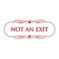 thumbnail image 1 of Designer Not An Exit Sign(White/Red) - Large, 1 of 6