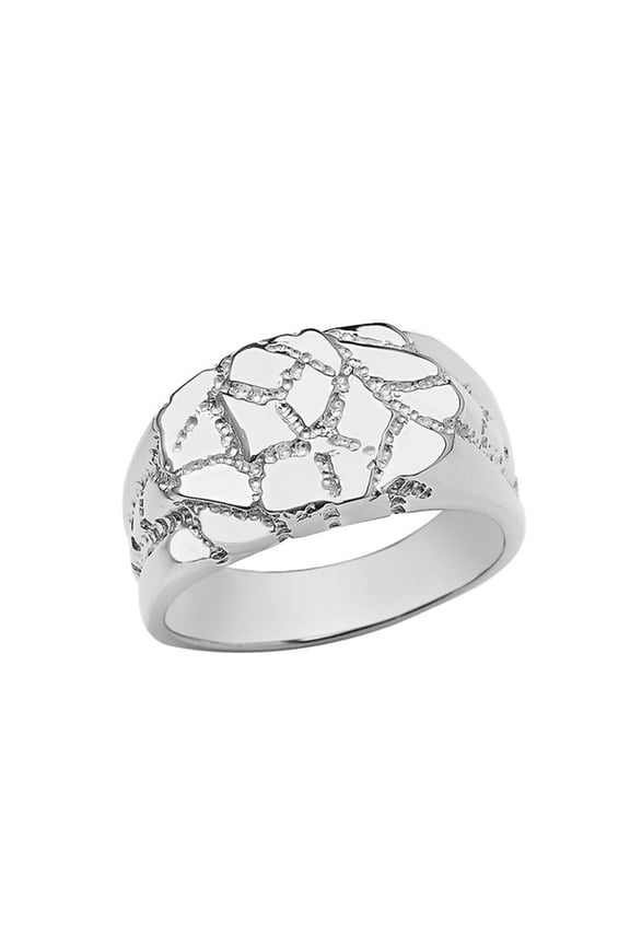 Designer Nugget Ring in Sterling Silver (11.75)