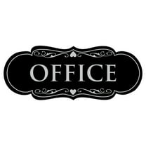 Designer Office Sign(Black / Silver) - Medium