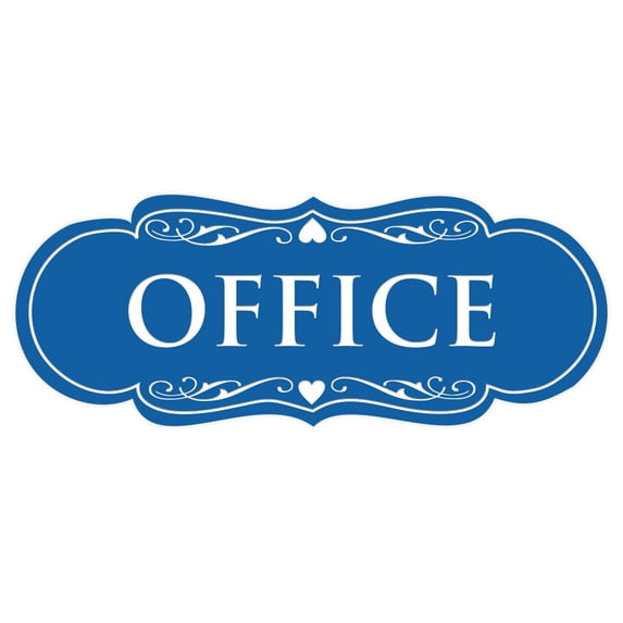 Designer Office Sign(Blue) - Large